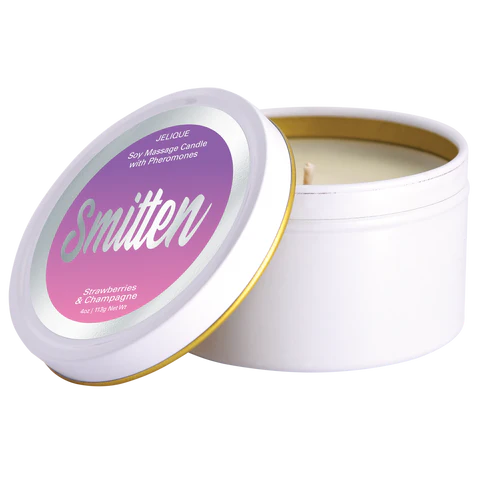 MOOD CANDLES Pheromone Soy Massage Candles Strawberry & Champagne 4oz | 113g