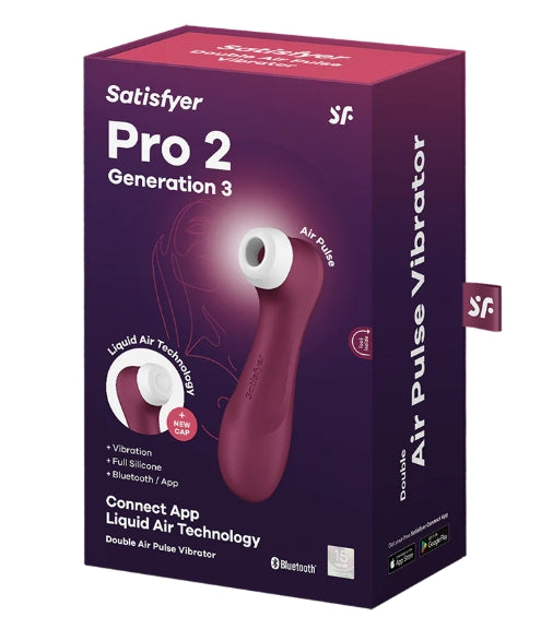 Satisfyer Pro 2 Generation 3 Connect App - Wine Red