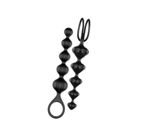 Satisfyer Love Beads (set of 2)(Black) - black