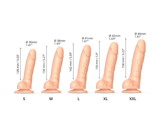 STRAP-ON-ME SLIDING SKIN REALISTIC DILDO VANILLA XXL
