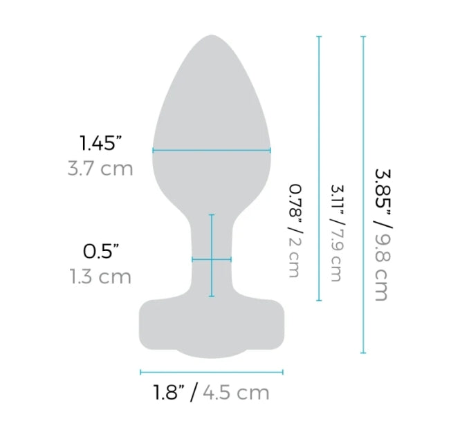 b-Vibe VIBRATING JEWEL PLUG | S/M | FUCHSIA