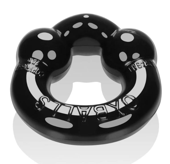 OXBALLS ULTRABALLS, 2-pack cockring - BLACK & CLEAR