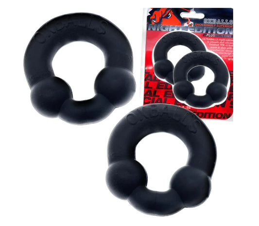 OXBALLS ULTRABALLS, 2-pack cockring - PLUS+SILICONE special edition - NIGHT