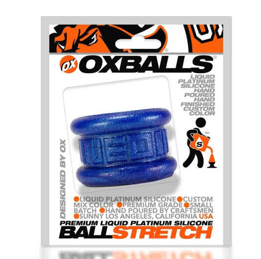 OXBALLS NEO SHORT, ballstretcher - BLUEBALLS METALLIC