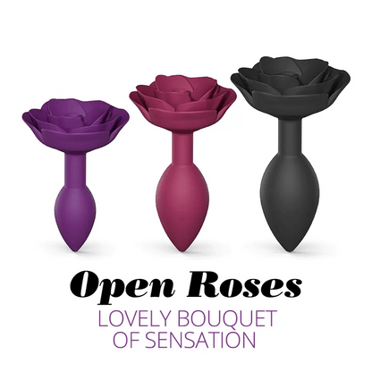 LOVE TO LOVE OPEN ROSES L SIZE - BLACK ONYX