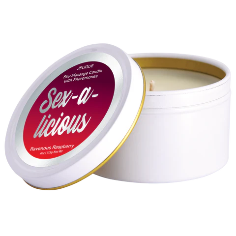 MOOD CANDLES Sex-a-licious - Pheromone Massage Candle Ravenous Raspberry 4oz | 113g