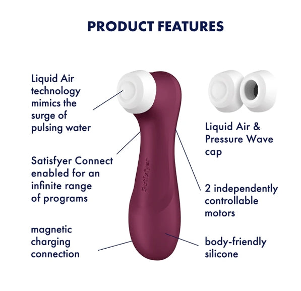 Satisfyer Pro 2 Generation 3 Connect App - Wine Red