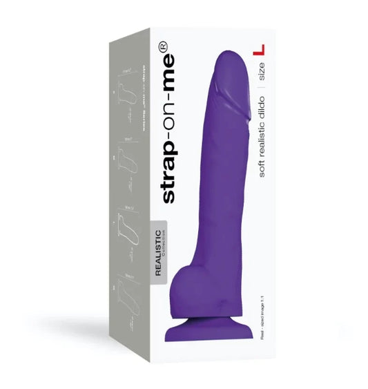 STRAP-ON-ME SOFT REALISTIC DILDO PURPLE - L
