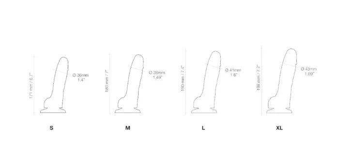 STRAP-ON-ME SOFT REALISTIC DILDO PURPLE - L