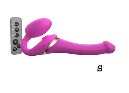 STRAP-ON-ME MULTI ORGASM BENDABLE STRAP-ON - S - FUCHSIA