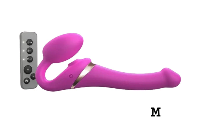 STRAP-ON-ME MULTI ORGASM BENDABLE STRAP-ON - M - FUCHSIA