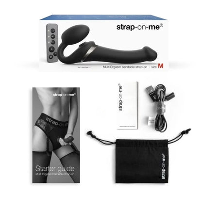 STRAP-ON-ME MULTI ORGASM BENDABLE STRAP-ON - M - BLACK