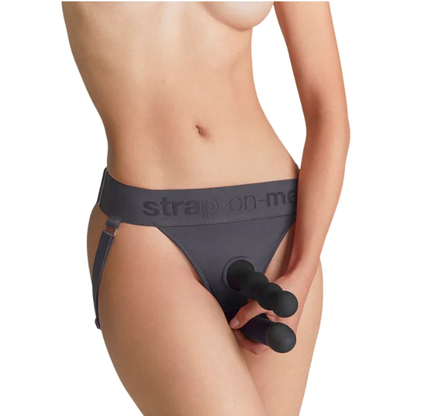 STRAP-ON-ME HARNESS LINGERIE UNIQUE - ONE SIZE - GREY