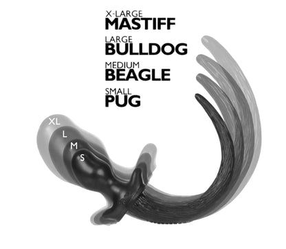 OXBALLS PUG puppy tail buttplug BLACK Small