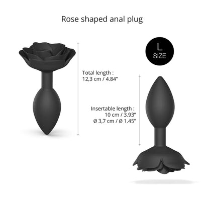 LOVE TO LOVE OPEN ROSES L SIZE - BLACK ONYX