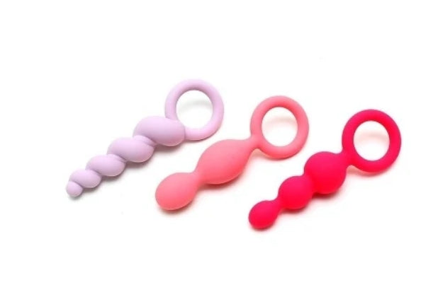 Satisfyer Booty Call (set of 3) (Colored) - pink, purple, red