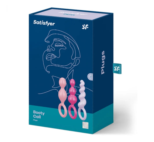 Satisfyer Booty Call (set of 3) (Colored) - pink, purple, red