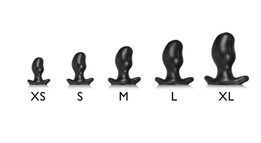 OXBALLS ERGO, buttplug - BLACK POLICE BLUE SWIRL - SMALL