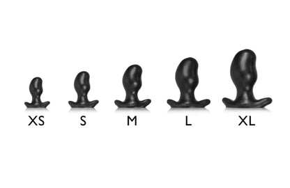 OXBALLS ERGO, buttplug - BLACK POLICE BLUE SWIRL - MEDIUM