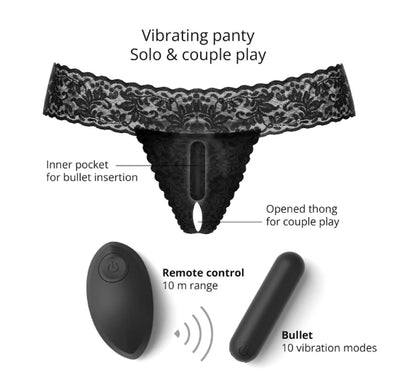 LOVE TO LOVE SECRET PANTY 2 - BLACK ONYX