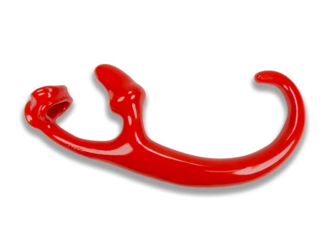 OXBALLS ALIEN TAIL, butt plug + sling, RED