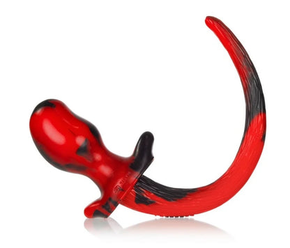 OXBALLS BEAGLE, puppy tail buttplug, RED SWIRL, Medium