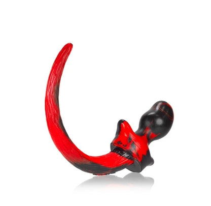 OXBALLS BEAGLE, puppy tail buttplug, RED SWIRL, Medium