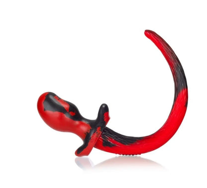 OXBALLS BEAGLE, puppy tail buttplug, RED SWIRL, Medium