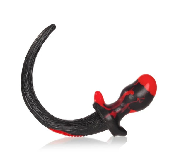 OXBALLS BEAGLE, puppy tail buttplug, RED SWIRL, Medium
