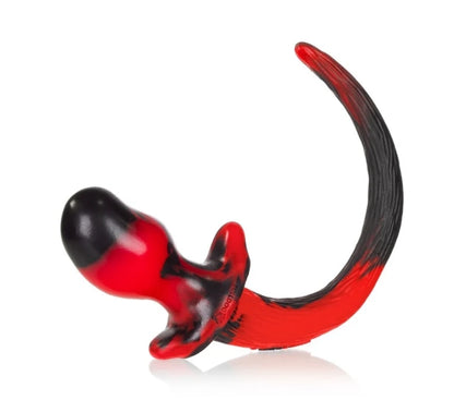 OXBALLS BEAGLE, puppy tail buttplug, RED SWIRL, Medium