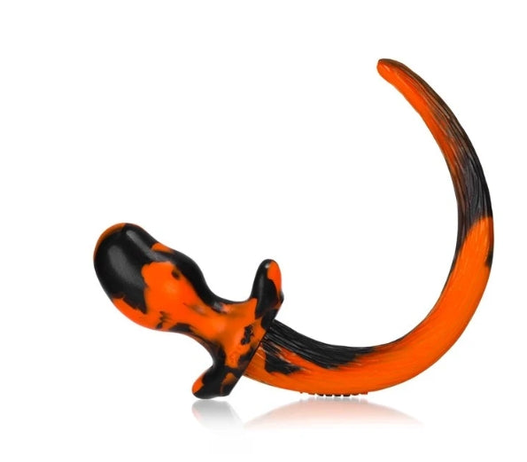 OXBALLS BULLDOG, puppy tail buttplug, ORANGE SWIRL, Large