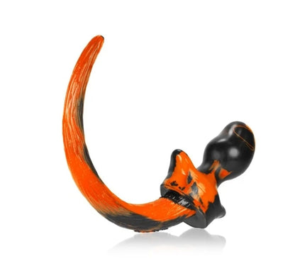 OXBALLS BULLDOG, puppy tail buttplug, ORANGE SWIRL, Large