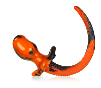 OXBALLS BULLDOG, puppy tail buttplug, ORANGE SWIRL, Large