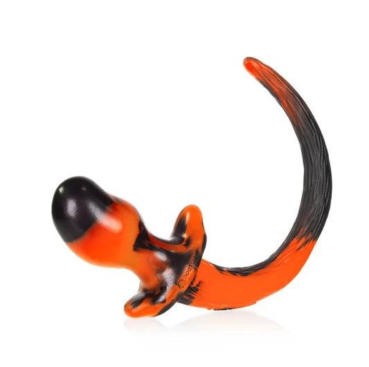 OXBALLS BULLDOG, puppy tail buttplug, ORANGE SWIRL, Large