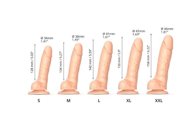 STRAP-ON-ME SLIDING SKIN REALISTIC DILDO VANILLA L