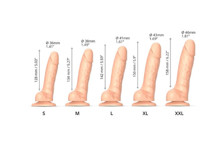 STRAP-ON-ME SLIDING SKIN REALISTIC DILDO VANILLA L