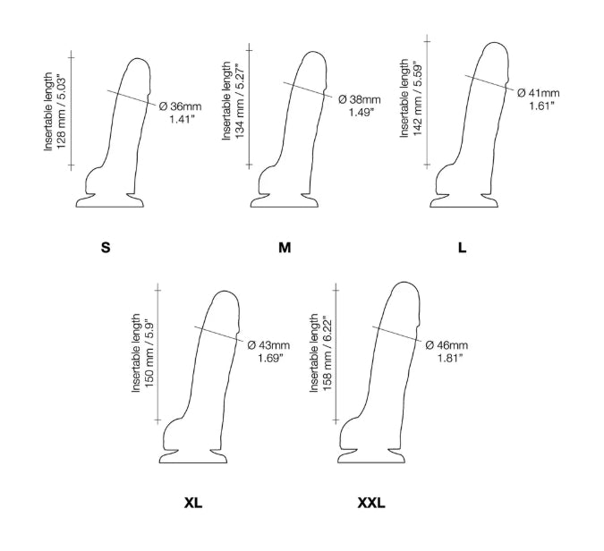 STRAP-ON-ME SLIDING SKIN REALISTIC DILDO VANILLA L