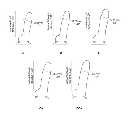 STRAP-ON-ME SLIDING SKIN REALISTIC DILDO VANILLA L