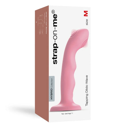 STRAP-ON-ME TAPPING DILDO WAVE - CORAL PINK