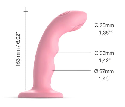 STRAP-ON-ME TAPPING DILDO WAVE - CORAL PINK