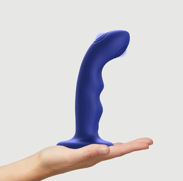 STRAP-ON-ME TAPPING DILDO WAVE - NIGHT BLUE