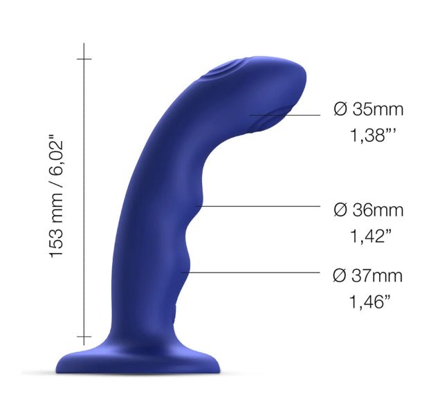 STRAP-ON-ME TAPPING DILDO WAVE - NIGHT BLUE