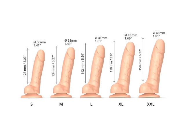 STRAP-ON-ME SLIDING SKIN REALISTIC DILDO VANILLA XL