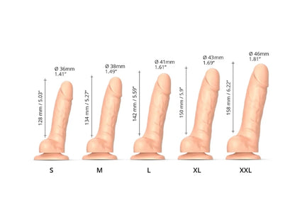 STRAP-ON-ME SLIDING SKIN REALISTIC DILDO VANILLA XL