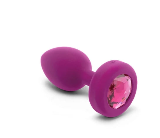b-Vibe VIBRATING JEWEL PLUG | S/M | FUCHSIA