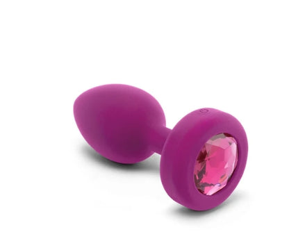 b-Vibe VIBRATING JEWEL PLUG | S/M | FUCHSIA