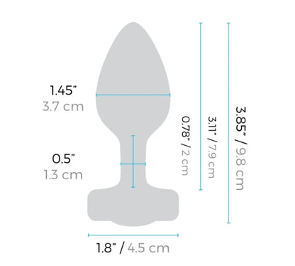 b-Vibe VIBRATING JEWEL PLUG | S/M | FUCHSIA