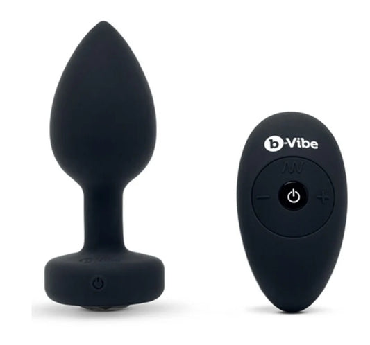 b-Vibe VIBRATING JEWEL PLUG | M/L | BLACK