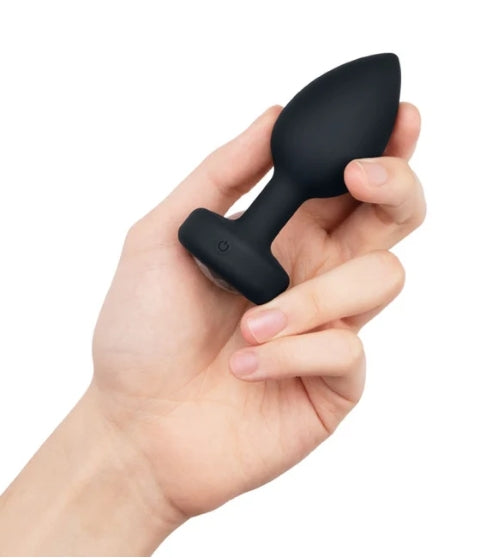 b-Vibe VIBRATING JEWEL PLUG | M/L | BLACK