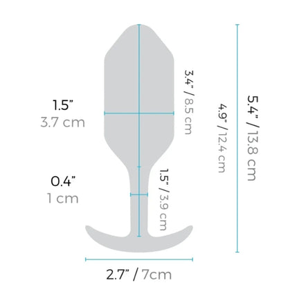 b-Vibe VIBRATING SNUG PLUG | L | BLUE